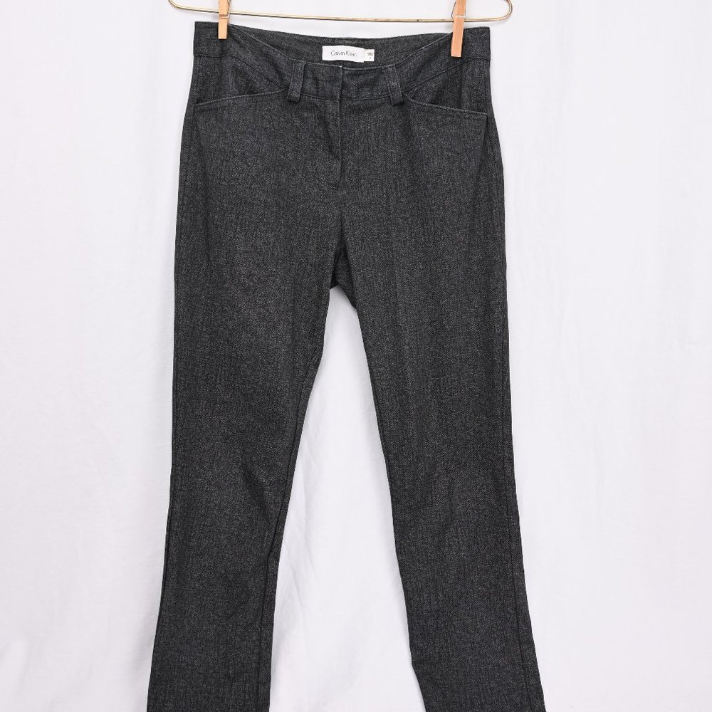 Calvin Klein Charcoal Crop Dress Slacks - Sz 2 - Slight Taper / Slight Stretch